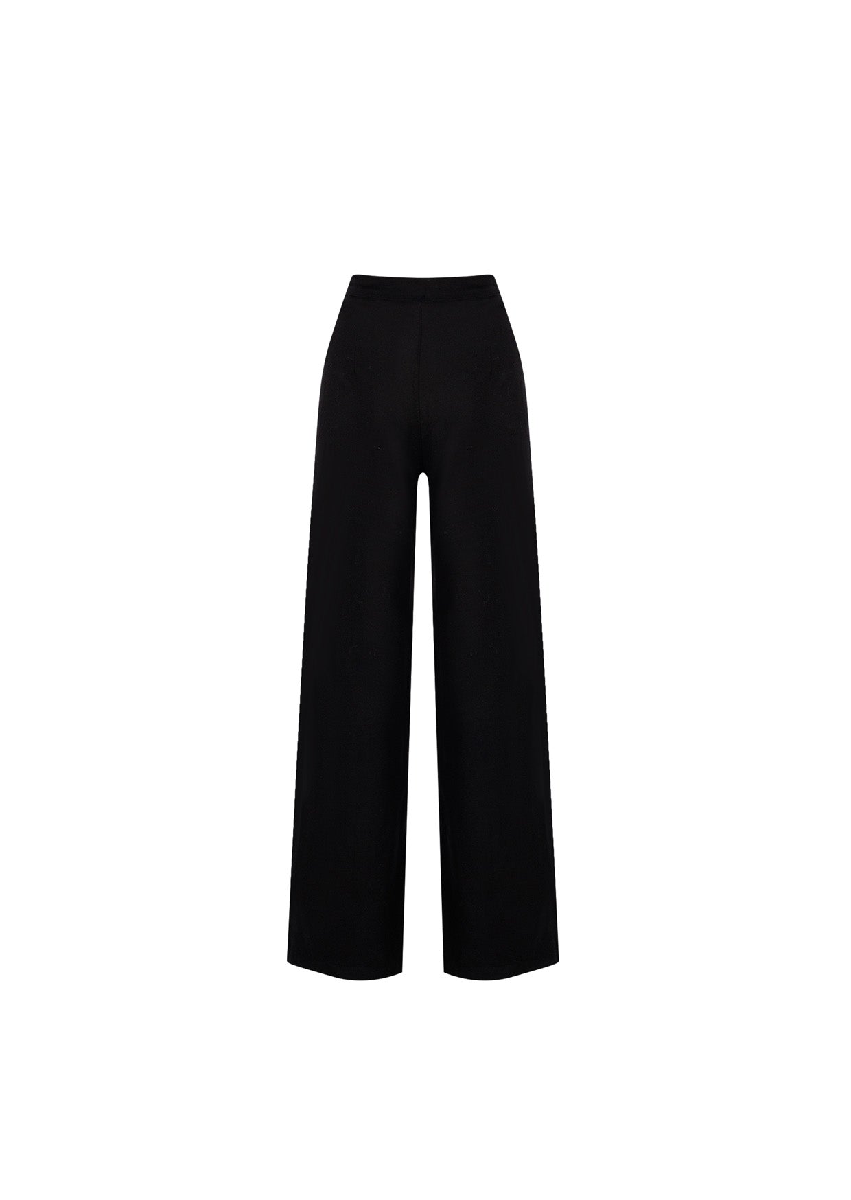 YAD Veil Cut Wide-Leg Pants in Black, 100% Cotton, Architectural Detail, Limited Edition streetwear.

