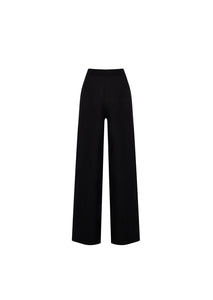 YAD Veil Cut Wide-Leg Pants in Black, 100% Cotton, Architectural Detail, Limited Edition streetwear.

